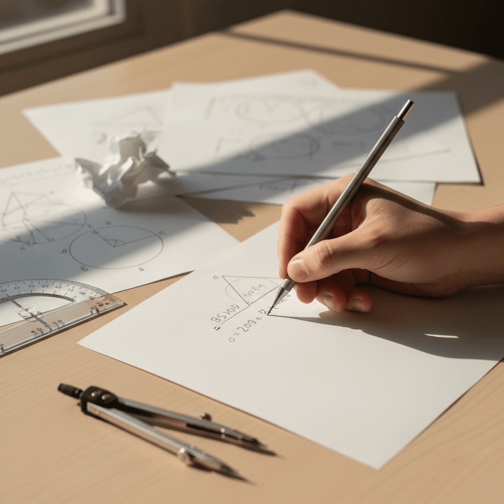 Student sketching a circuit diagram in a STEAM lab